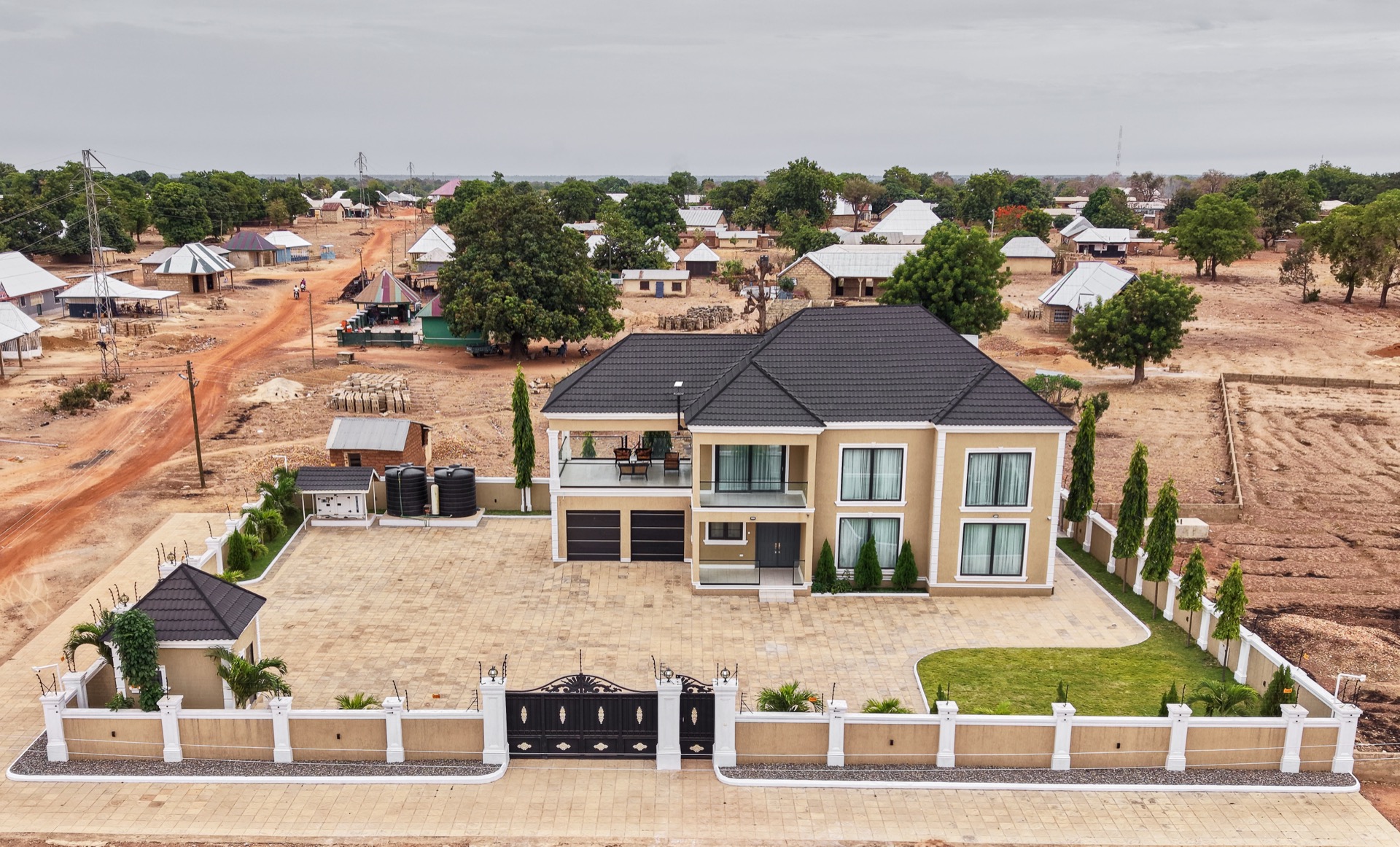 Jirapa Executive Residence — aerial compound view
